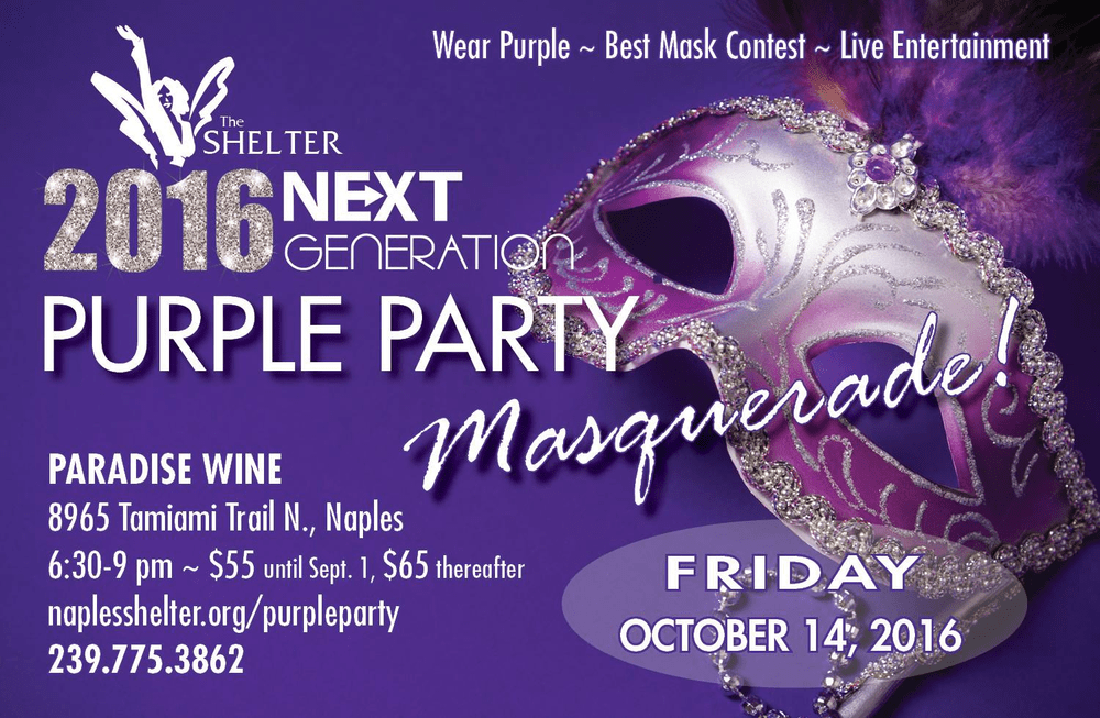 Law Office of Matthew P. Flores Sponsors The Shelter Naples’ Purple Party